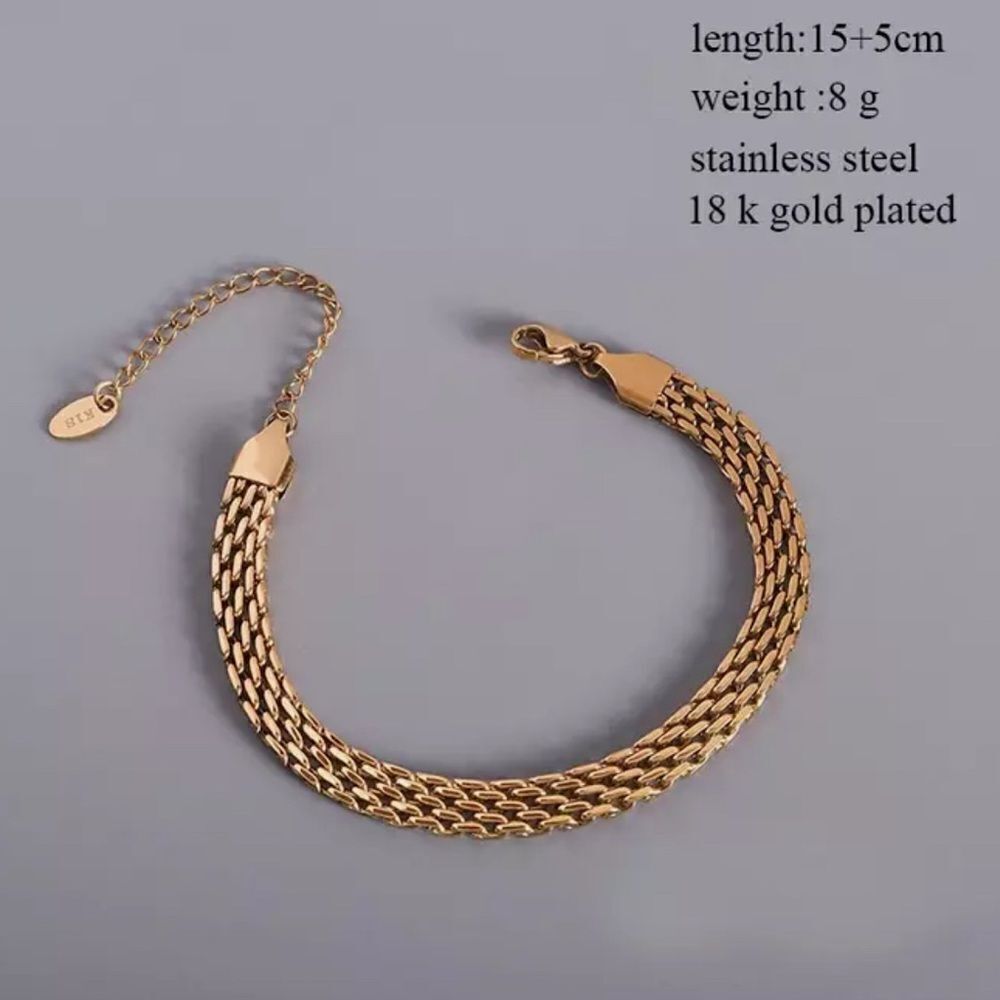 ๐206๐ย 18K Gold Plated Rolo Chunky Link Bracelet - Picture 7 of 16